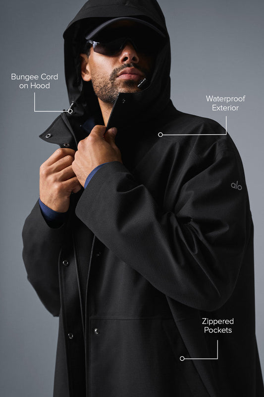 Rain Or Shine Long Coat - Black