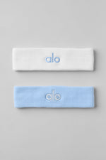 Glow Sweatband (2-Pack) - Seashell Blue/White