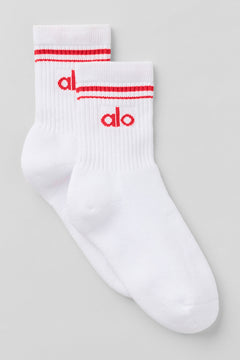 White/Bright Red