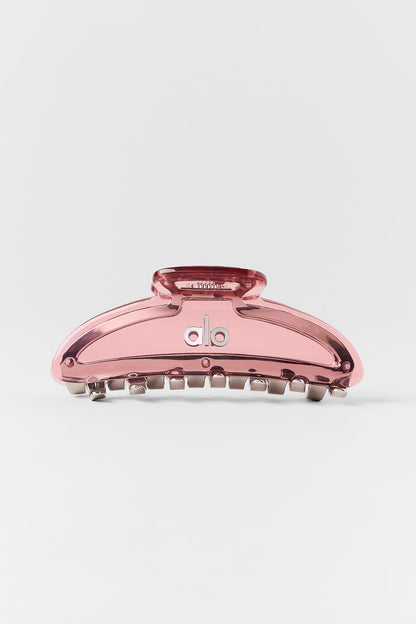 Acrylic Illusion Claw Clip - Vintage Pink/Chrome