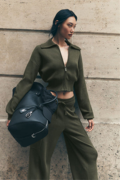 ALO Voyage Duffle - Black Leather