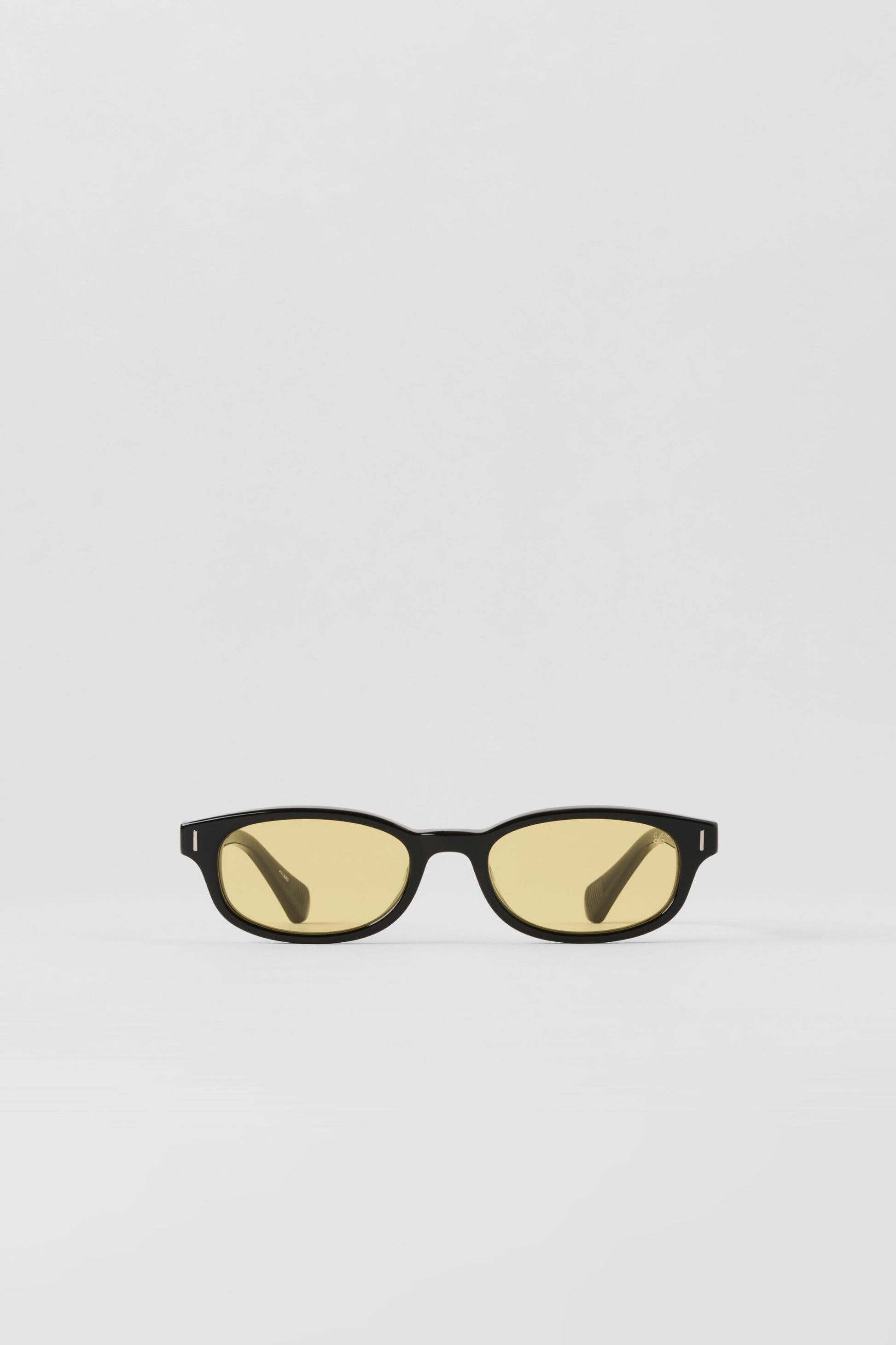 ALO Skinny Oval Sunglasses - Black/Yellow