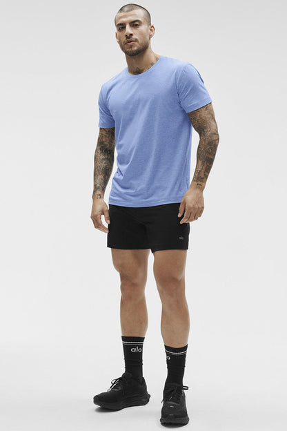 Conquer Reform Crewneck Short Sleeve - Provence Blue Heather