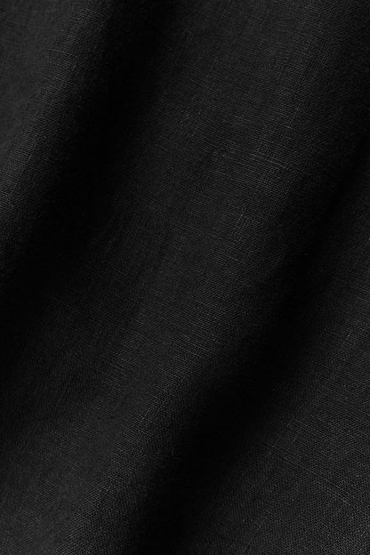 Linen Days Short Sleeve Button Up - Black
