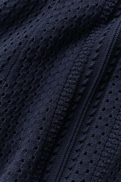 Coastline Knit Short Sleeve Polo - Navy