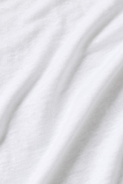 Linen Jersey Coastal Short Sleeve Polo - White