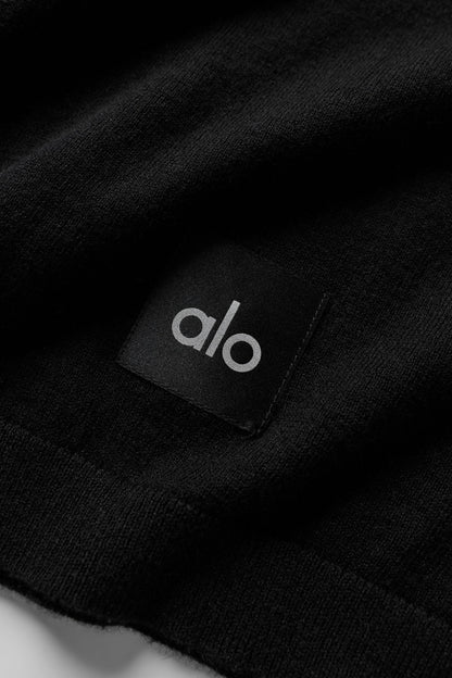 Cotton Cashmere Ever Soft Short Sleeve Crew - Black