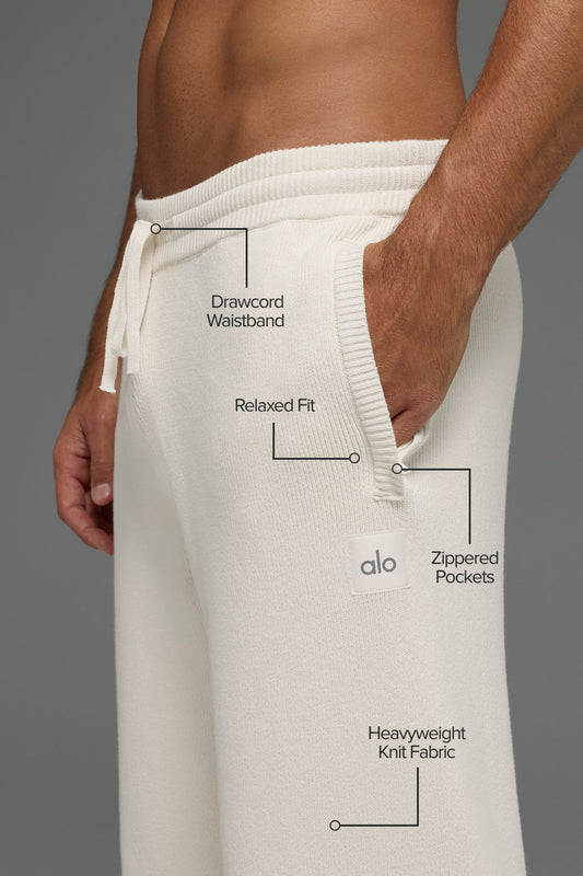 Scholar Straight Leg Sweatpant - Ivory