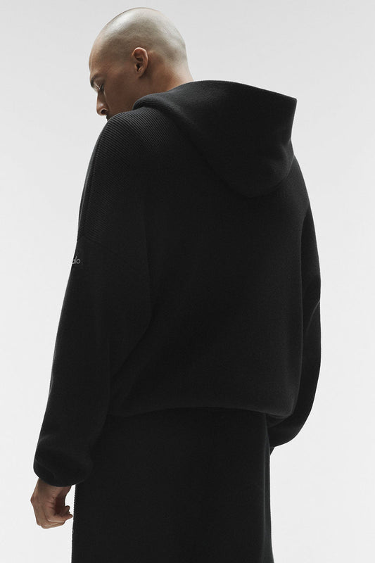 Scholar Hooded Sweater - Black