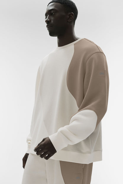 Make Waves Crew Neck Pullover - Ivory/Bone/Gravel