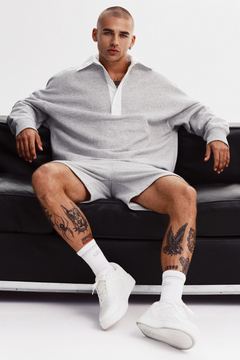 Athletic Heather Grey/White