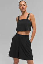 Cropped Dreamscape Tank - Black