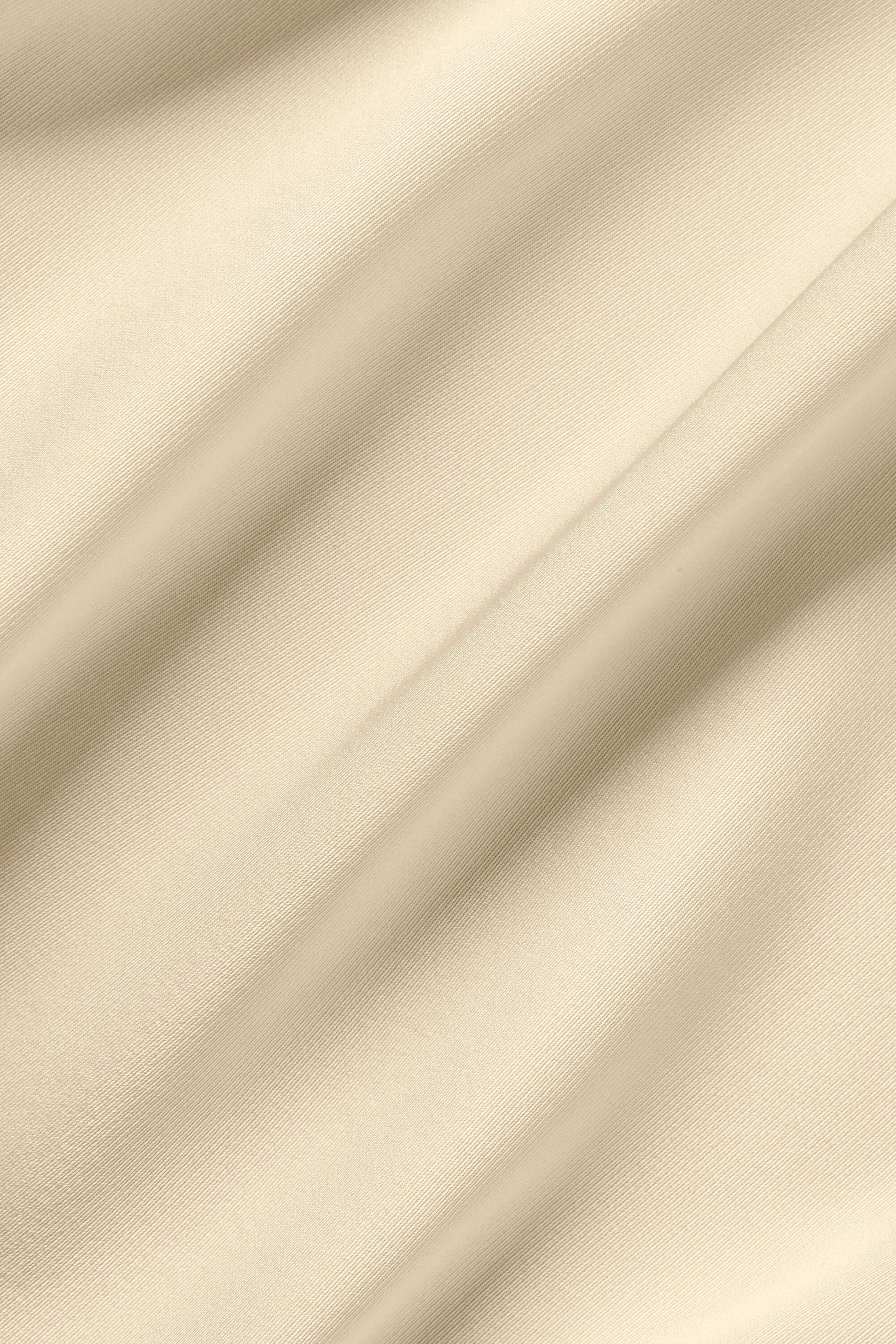 Silk Blend Radiance Long Sleeve Top - Sandy Beige