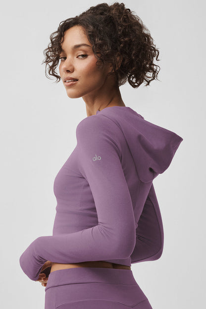 Sway Full Zip Hoodie - Plum Kiss