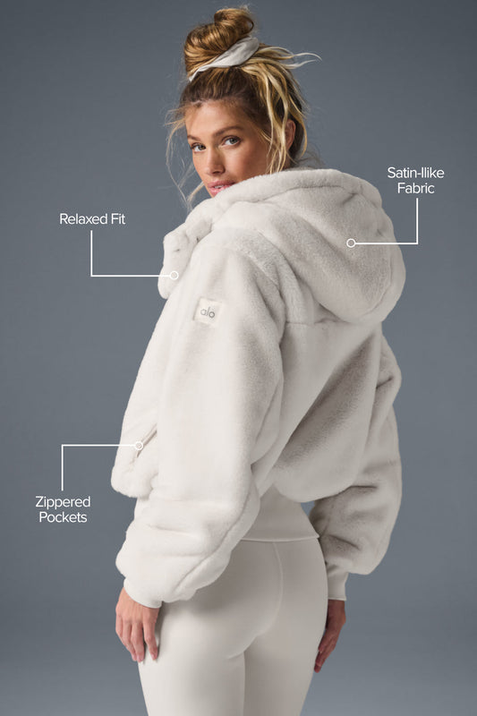 Faux Fur Foxy Jacket - Ivory