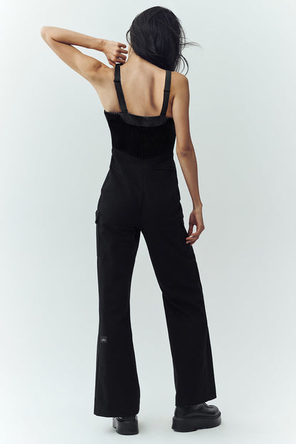 Wool Blend Bunny Slope Bib - Black