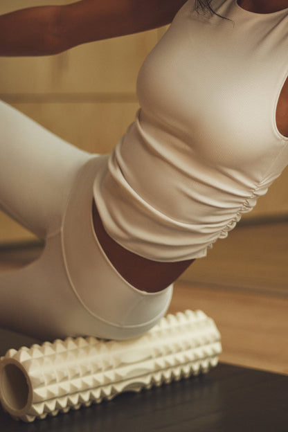 Ribbed En Pointe Tank - Ivory